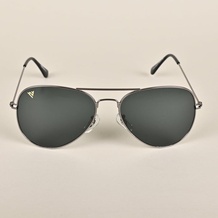 Voyage Black & Grey Aviator Sunglasses - MG2371