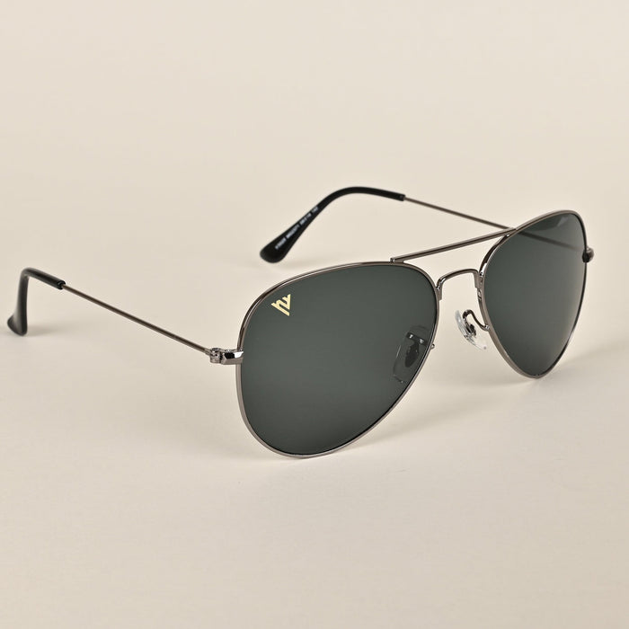 Voyage Black & Grey Aviator Sunglasses - MG2371