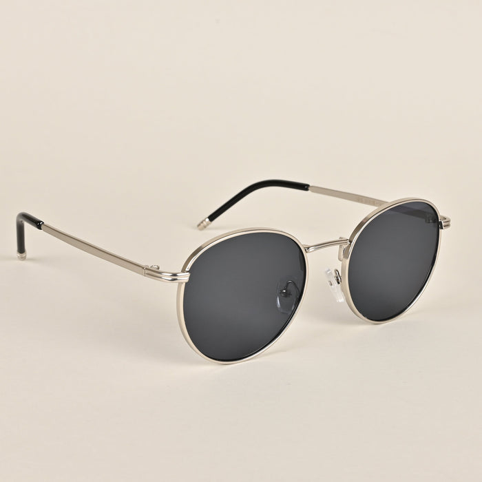 Voyage Premium Round Black Silver Sunglasses - MG3622