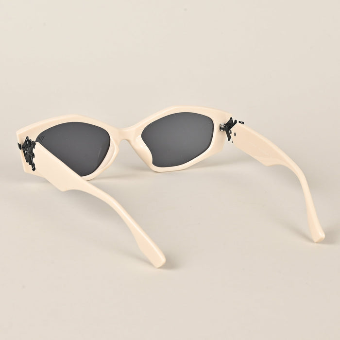 Voyage Black Oval Sunglasses for Women - MG3988