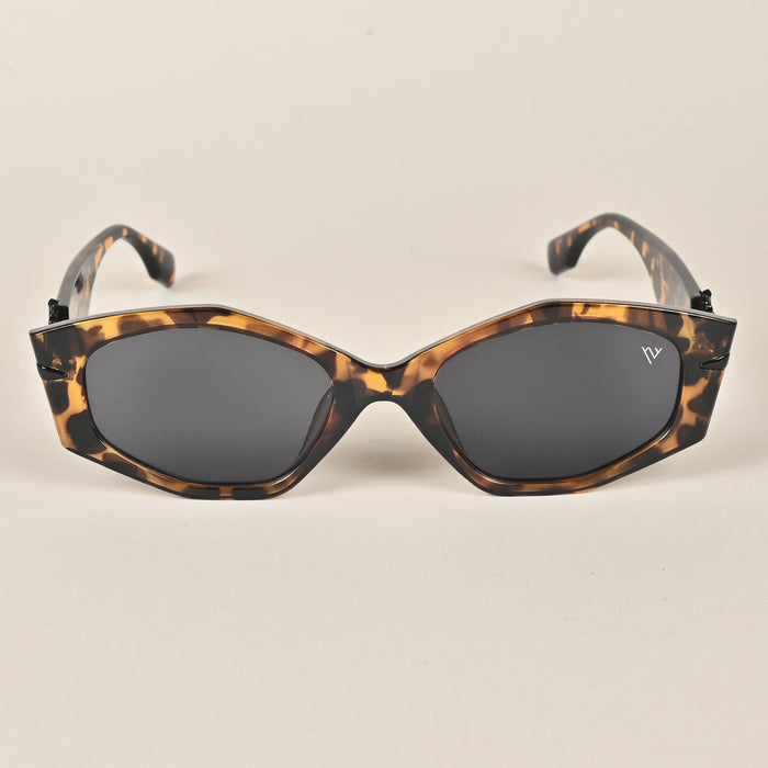 Voyage Black Oval Sunglasses for Women - MG3989