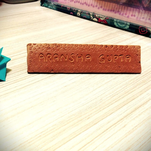 Customised Handcrafted Terracotta Name Plaque