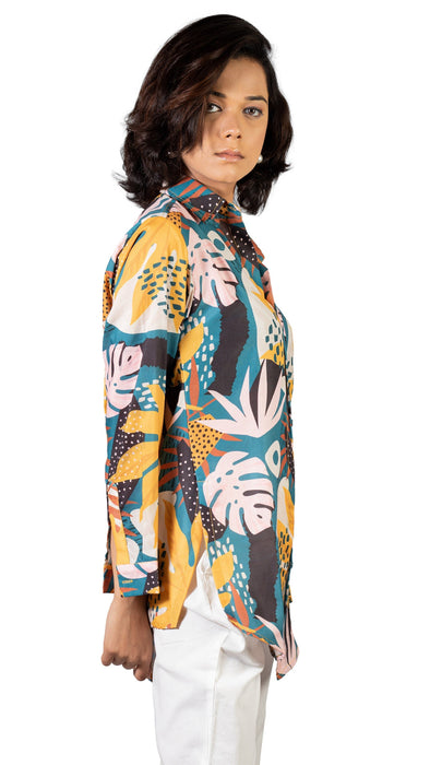 Women Exotic Escape Printed Shirt-CK-EXCOTIC ESCAPE