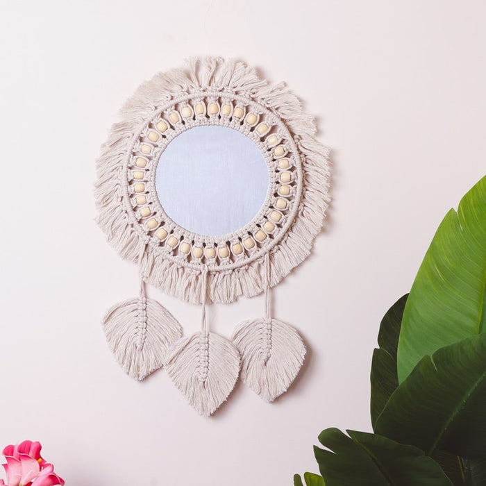 Macrame Angelic Mirror