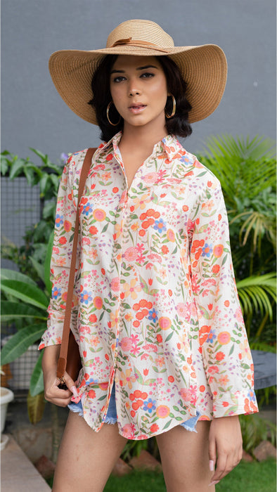 Women Floral Frenzy Printed Shirt-CK-FLORAL FRENZY