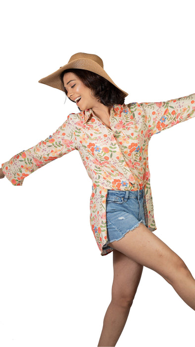 Women Floral Frenzy Printed Shirt-CK-FLORAL FRENZY