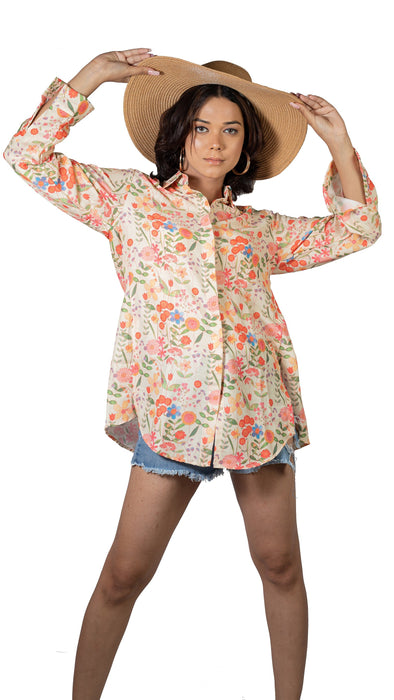 Women Floral Frenzy Printed Shirt-CK-FLORAL FRENZY