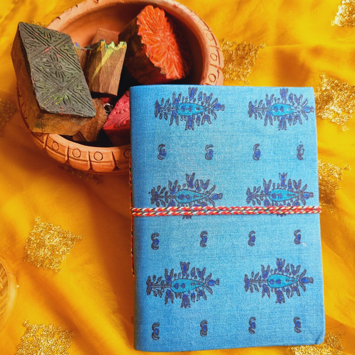 GARDEN FRESH-UPCYCLED HANDLOOM FABRIC JOURNAL (doori)