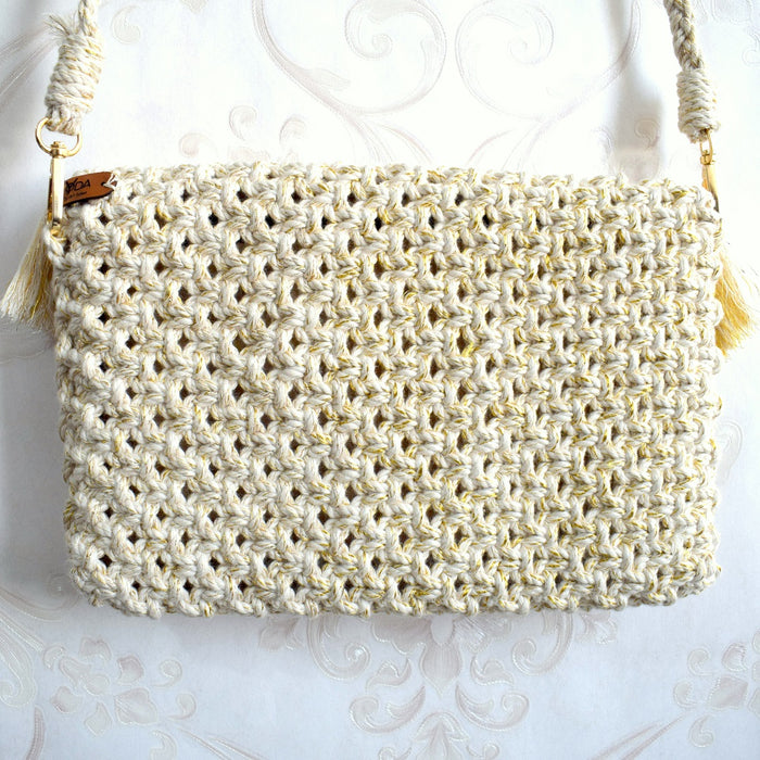 Gold And Cream Luxurious Ladies Sling Bag