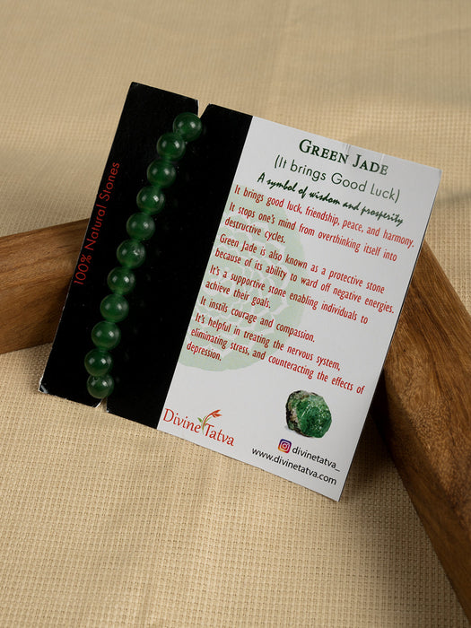 Natural Green Jade Beads bracelet GRJ001-2