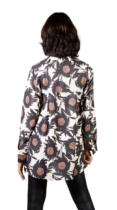 Women Midnight Bloom Printed Shirt-CK-MIDNIGHT BLOOM