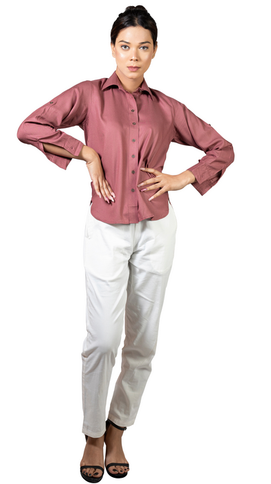 Women Liva Rose Regular Fit Solid Casual Shirt-CK-ROSESOLIDSHIRT