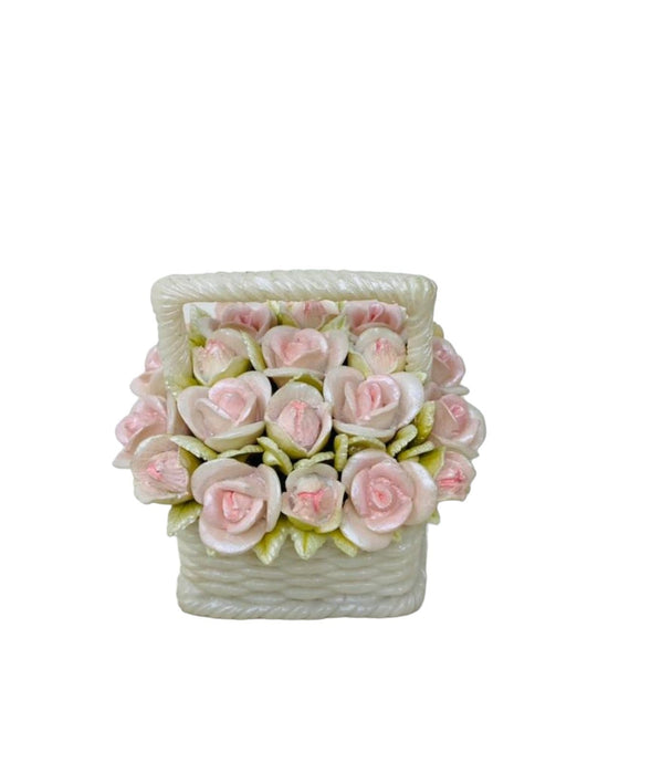 Crepe-Floret Square Basket