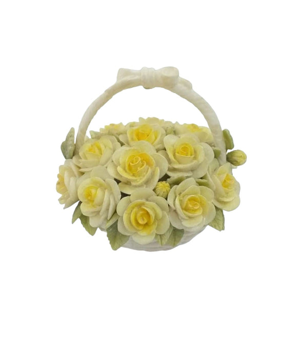 Rosy-Yellow Floral Basket