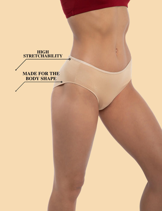 Bamboo Micro Modal | Anti Bacterial | Women Hipster | Premium Panty | 3X moisture wicking | 50 Wash Guarantee | Pack of 2