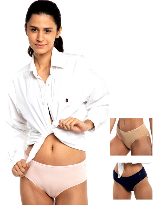 Bamboo Micro Modal | Anti Bacterial | Women Hipster | Premium Panty | 3X moisture wicking | 50 Wash Guarantee | Pack of 3