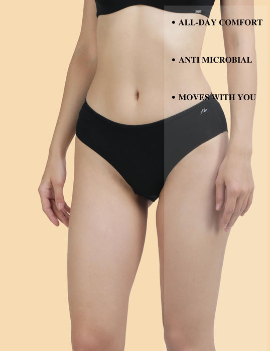 Bamboo Micro Modal | Anti Bacterial | Women Hipster | Premium Panty | 3X moisture wicking | 50 Wash Guarantee | Pack of 2