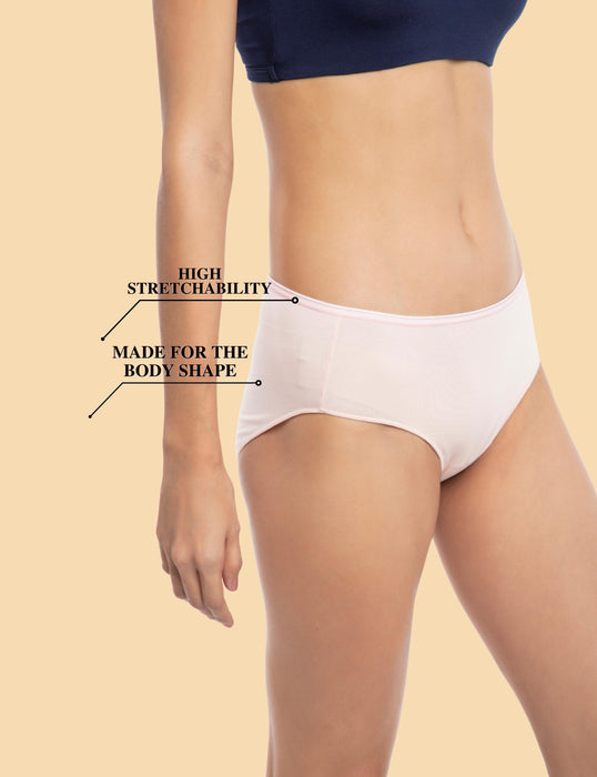 Bamboo Micro Modal | Anti Bacterial | Women Hipster | Premium Panty | 3X moisture wicking | 50 Wash Guarantee | Pack of 2