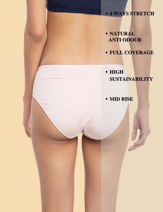 Bamboo Micro Modal | Anti Bacterial | Women Hipster | Premium Panty | 3X moisture wicking | 50 Wash Guarantee | Pack of 3