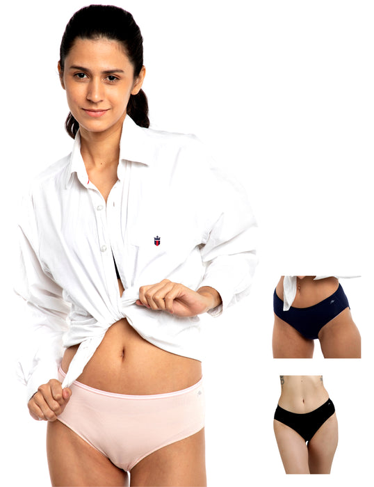 Bamboo Micro Modal | Anti Bacterial | Women Hipster | Premium Panty | 3X moisture wicking | 50 Wash Guarantee | Pack of 3