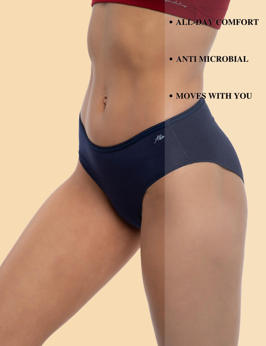 Bamboo Micro Modal | Anti Bacterial | Women Hipster | Premium Panty | 3X moisture wicking | 50 Wash Guarantee | Pack of 2