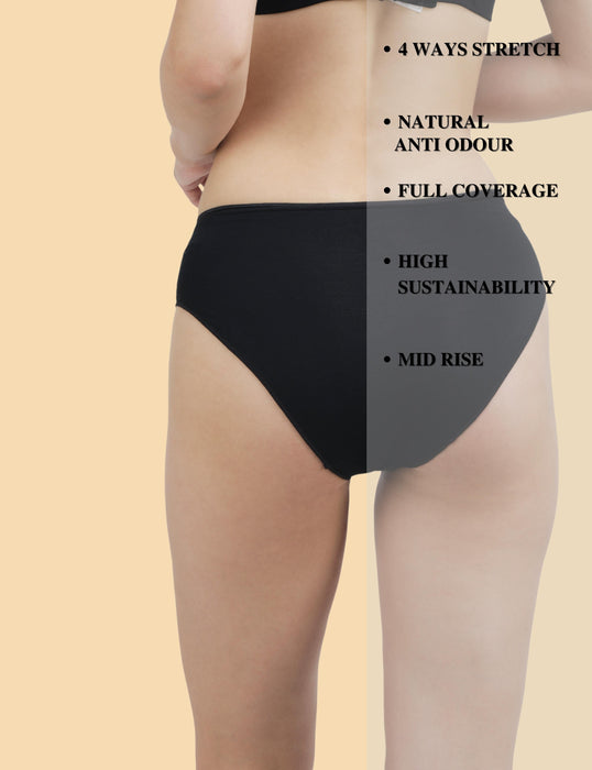 Bamboo Micro Modal | Anti Bacterial | Women Hipster | Premium Panty | 3X moisture wicking | 50 Wash Guarantee | Pack of 3