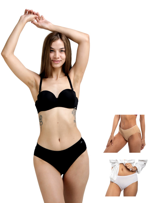 Bamboo Micro Modal | Anti Bacterial | Women Hipster | Premium Panty | 3X moisture wicking | 50 Wash Guarantee | Pack of 3