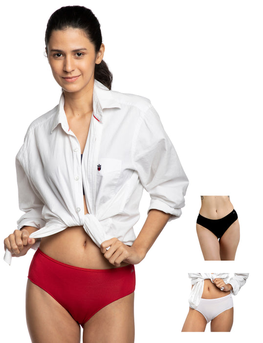 Bamboo Micro Modal | Anti Bacterial | Women Hipster | Premium Panty | 3X moisture wicking | 50 Wash Guarantee | Pack of 3