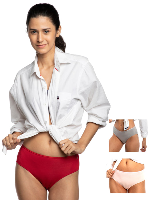 Bamboo Micro Modal | Anti Bacterial | Women Hipster | Premium Panty | 3X moisture wicking | 50 Wash Guarantee | Pack of 3