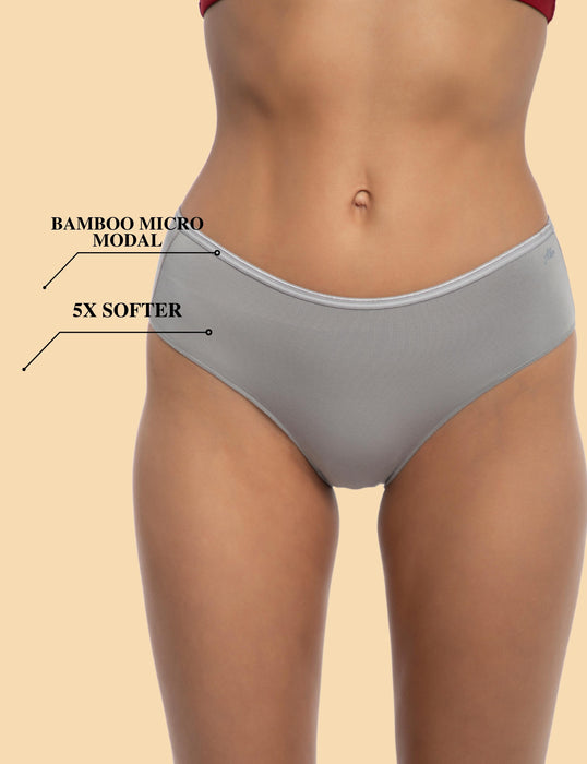 Bamboo Micro Modal | Anti Bacterial | Women Hipster | Premium Panty | 3X moisture wicking | 50 Wash Guarantee | Pack of 3