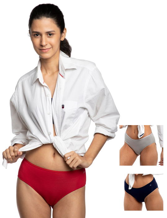 Bamboo Micro Modal | Anti Bacterial | Women Hipster | Premium Panty | 3X moisture wicking | 50 Wash Guarantee | Pack of 3