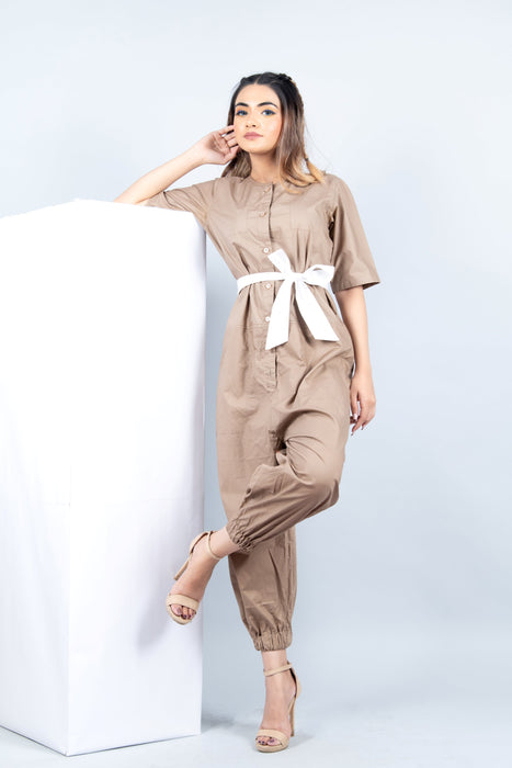 KHAKHI JUMPSUIT