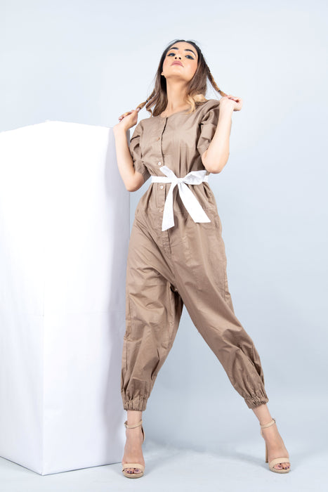 KHAKHI JUMPSUIT