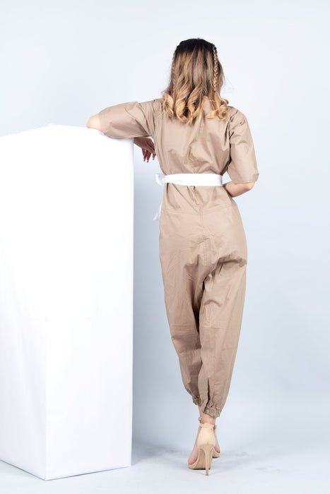 KHAKHI JUMPSUIT