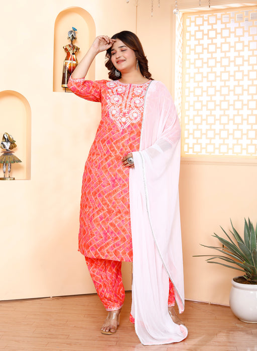 Salwar Suit with Dupatta in Cotton (Multi)-KR-21