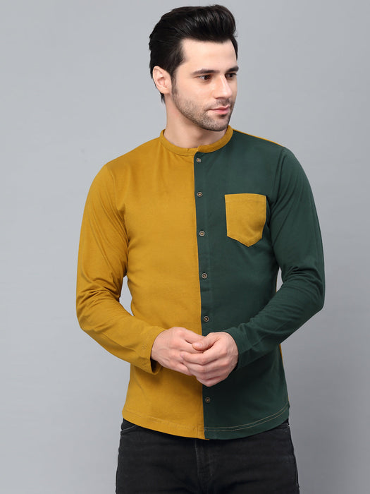 Mustard Half Colourblock T-shirt