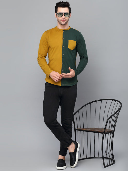 Mustard Half Colourblock T-shirt