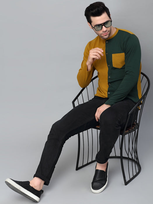 Mustard Half Colourblock T-shirt