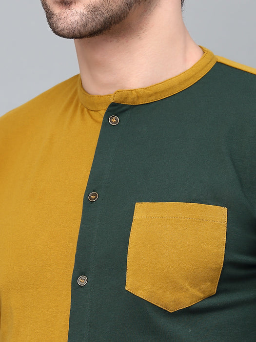 Mustard Half Colourblock T-shirt