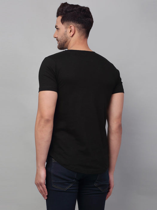 Black Half Sleeve Knitted Shirt