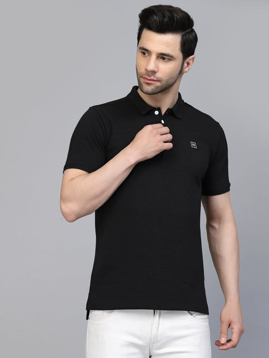 Cotton Solid Half Sleeves Polo T-Shirt