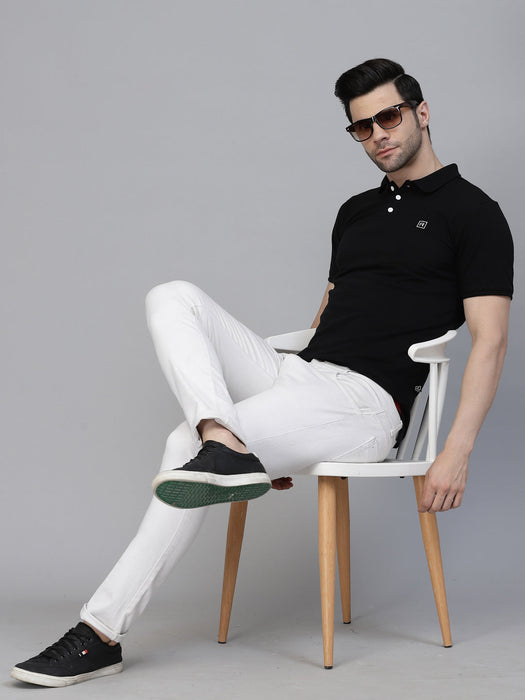 Cotton Solid Half Sleeves Polo T-Shirt