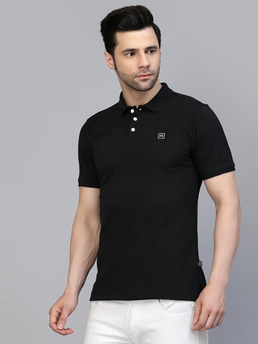 Cotton Solid Half Sleeves Polo T-Shirt