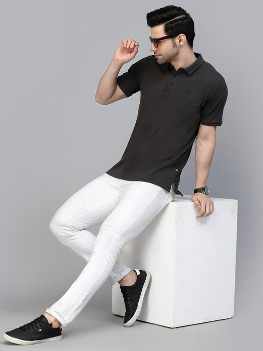 Cotton Solid Half Sleeves Polo T-Shirt