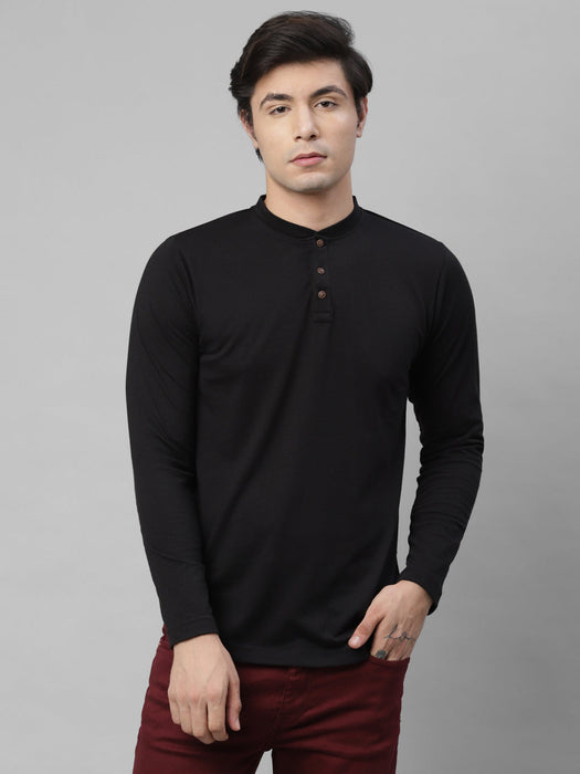 Henley Cotton Full Sleeve T-Shirt