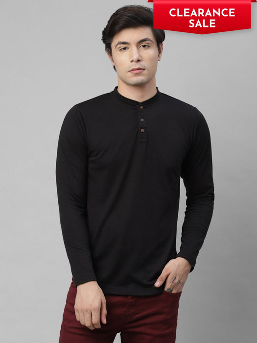 Henley Cotton Full Sleeve T-Shirt