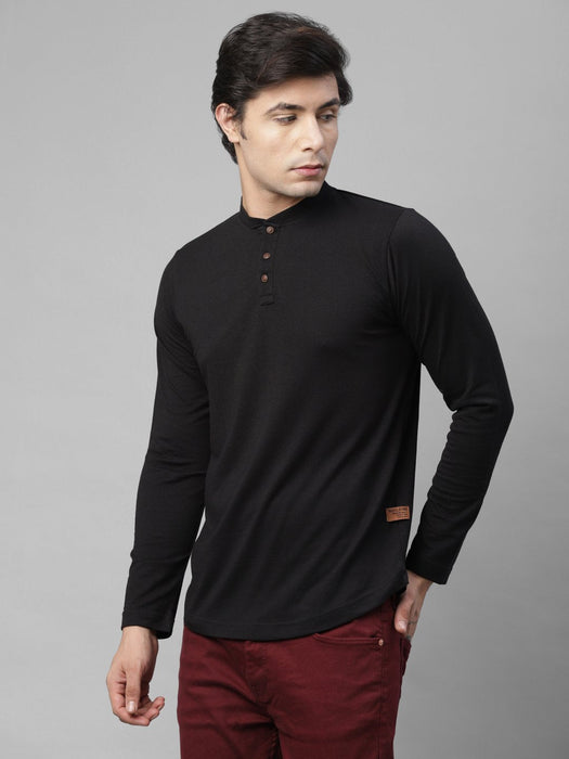 Henley Cotton Full Sleeve T-Shirt