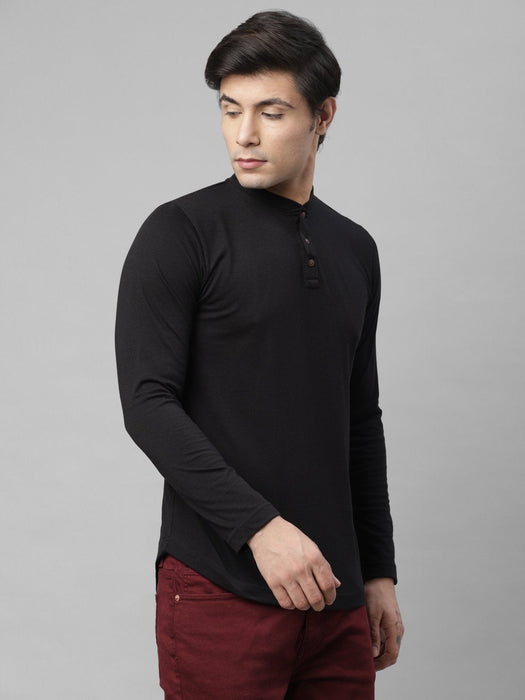 Henley Cotton Full Sleeve T-Shirt