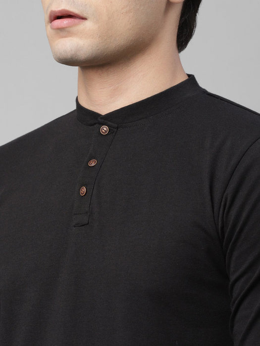 Henley Cotton Full Sleeve T-Shirt