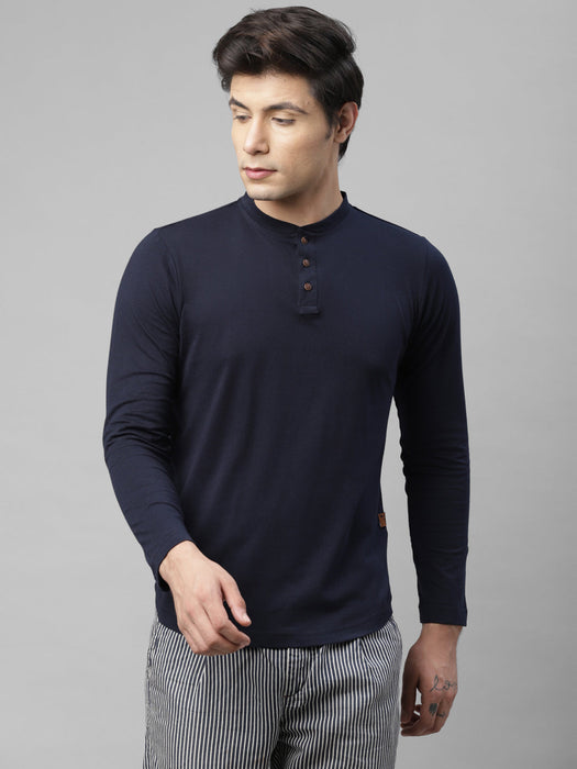 Henley Cotton Full Sleeve T-Shirt